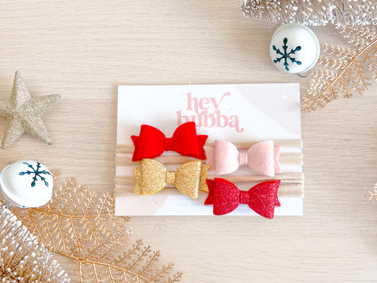 HOLLY JOLLY BITTY BOW BANDS