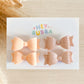 PEACH SPARKLE BITTY BOWS