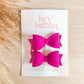 DARK BERRY FELT MIDI BOWS