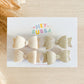 ALMOND CHAMPAGNE BITTY BOWS