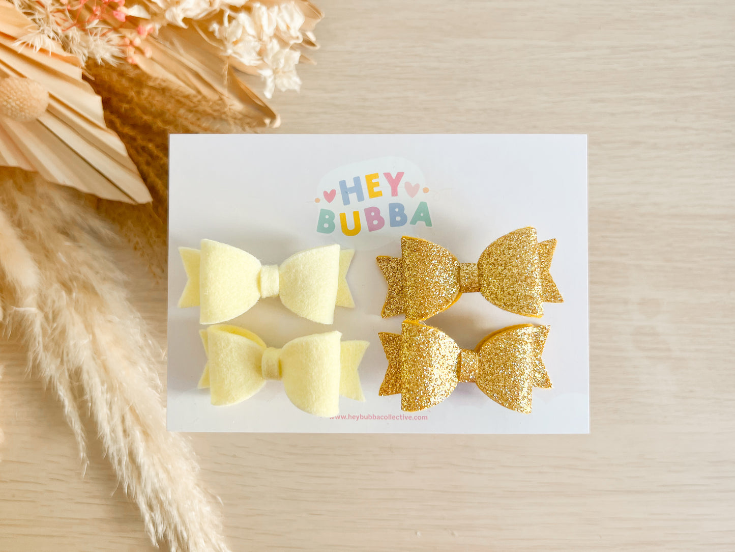 LEMON SPARKLE BITTY BOWS