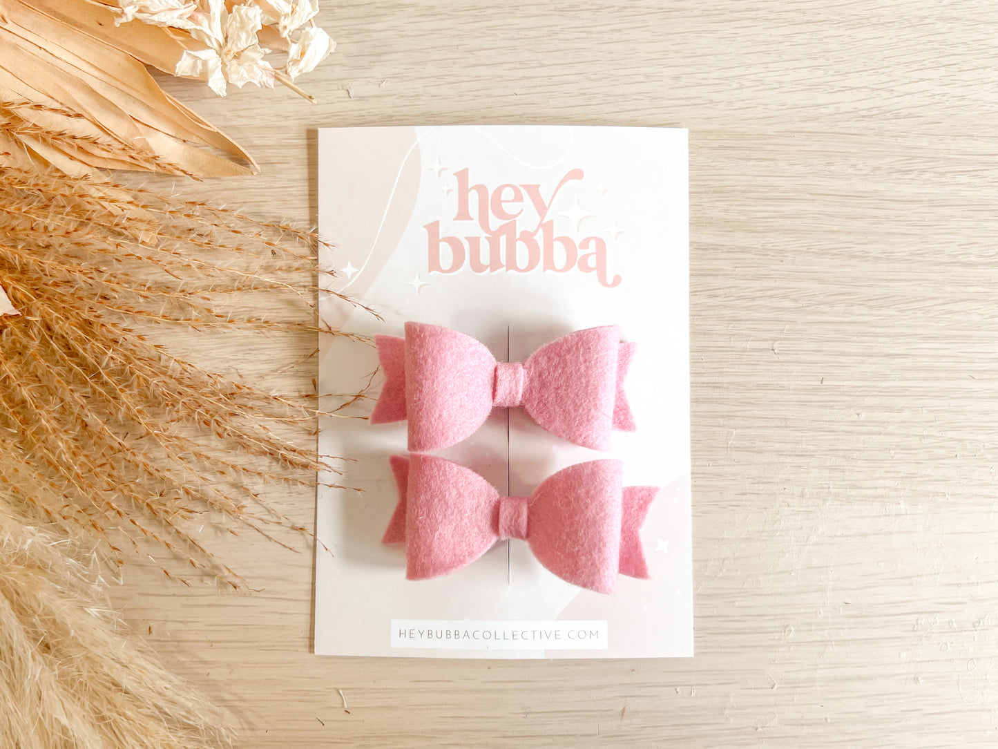 ROSE QUARTZ FELT MIDI BOWS