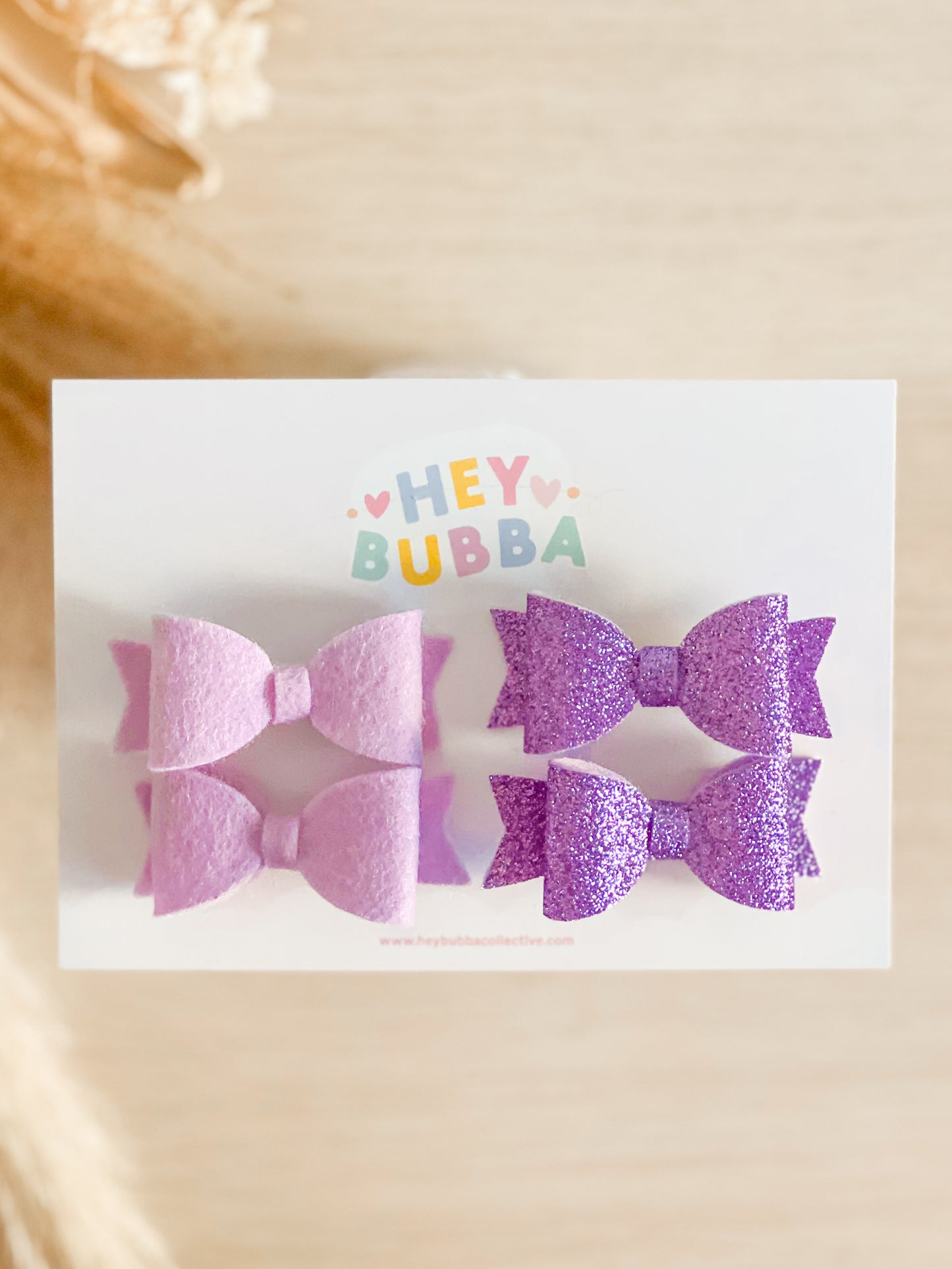 LILAC SPARKLE BITTY BOWS