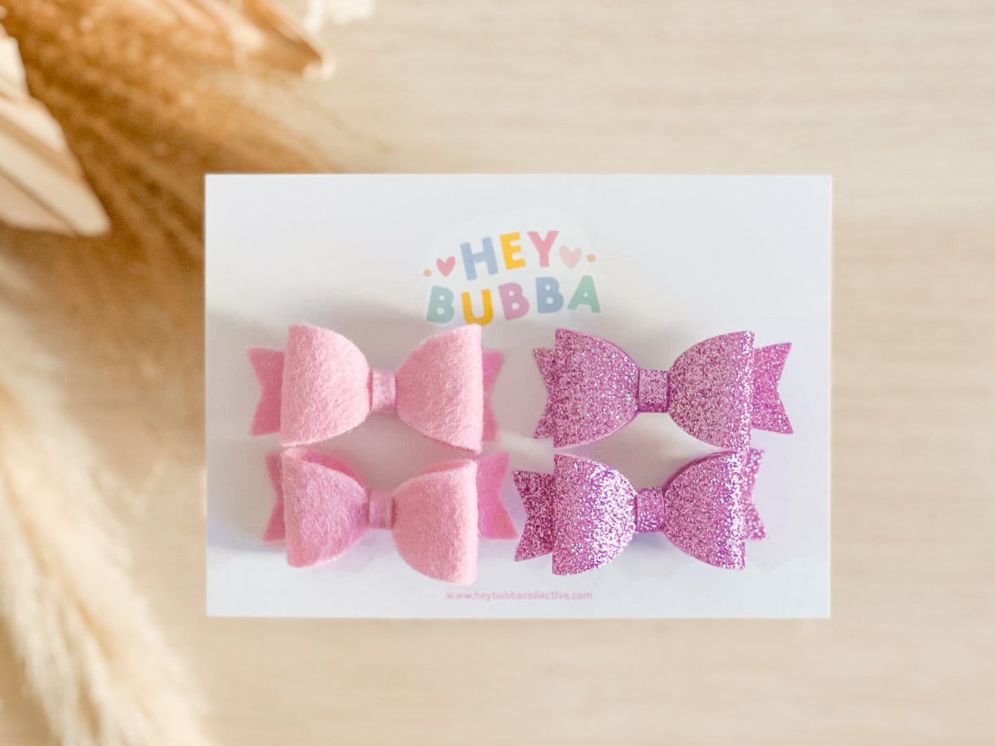 ROSE QUARTZ SPARKLE BITTY BOWS