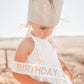 SS WHITE BIRTHDAY SASH